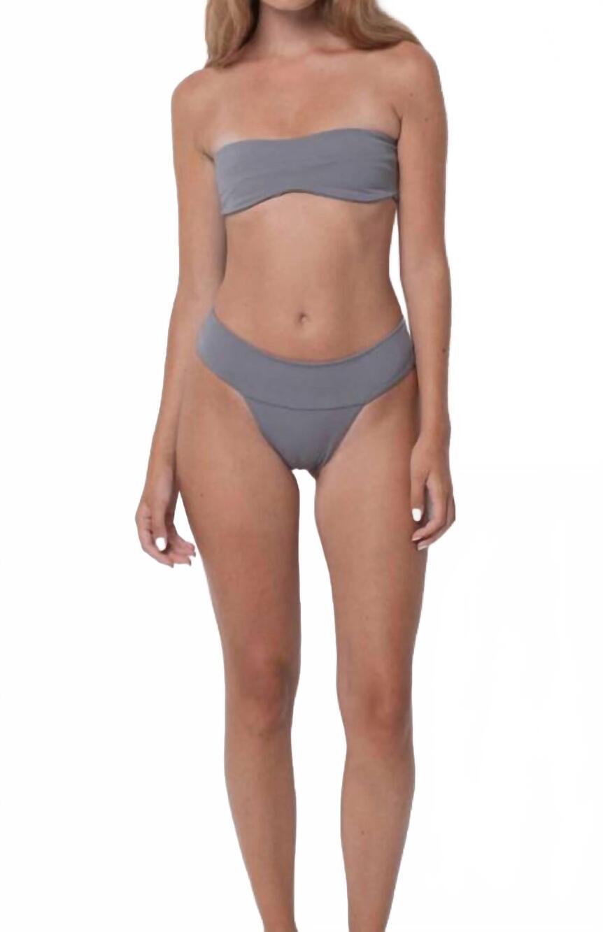 NEW BELLE ANNA women's lora bikini bottom in stone grey